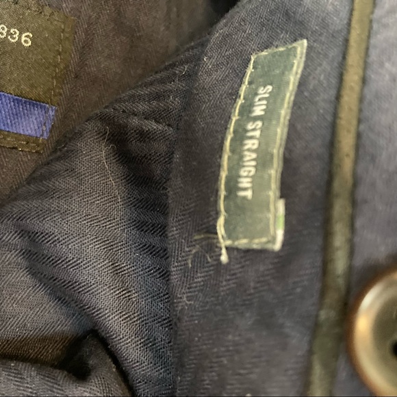 BONOBOS Men slim straight fit pants size 29 Italian finest wool in Blue - Picture 7 of 7